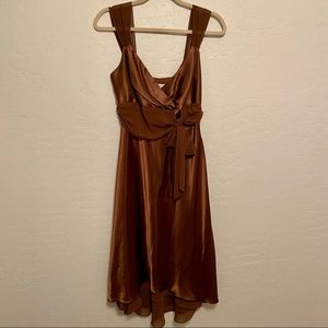 Chocolate David’s Bridal Bridesmaids Dress